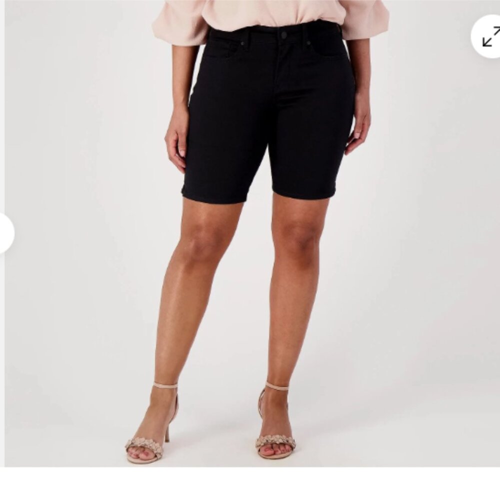 NYDJ Black Stretch Bermuda Shorts